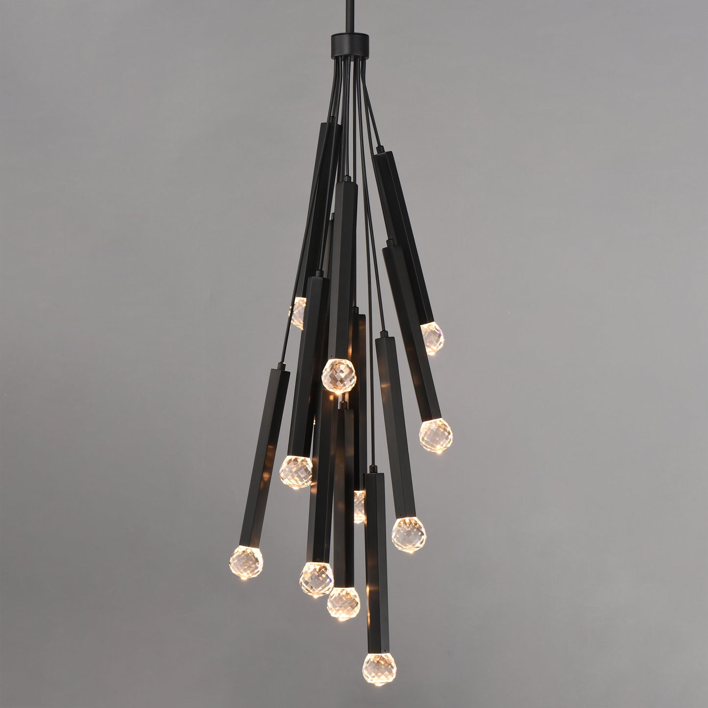 Allumettes 12-Light LED Pendant Black by ET2