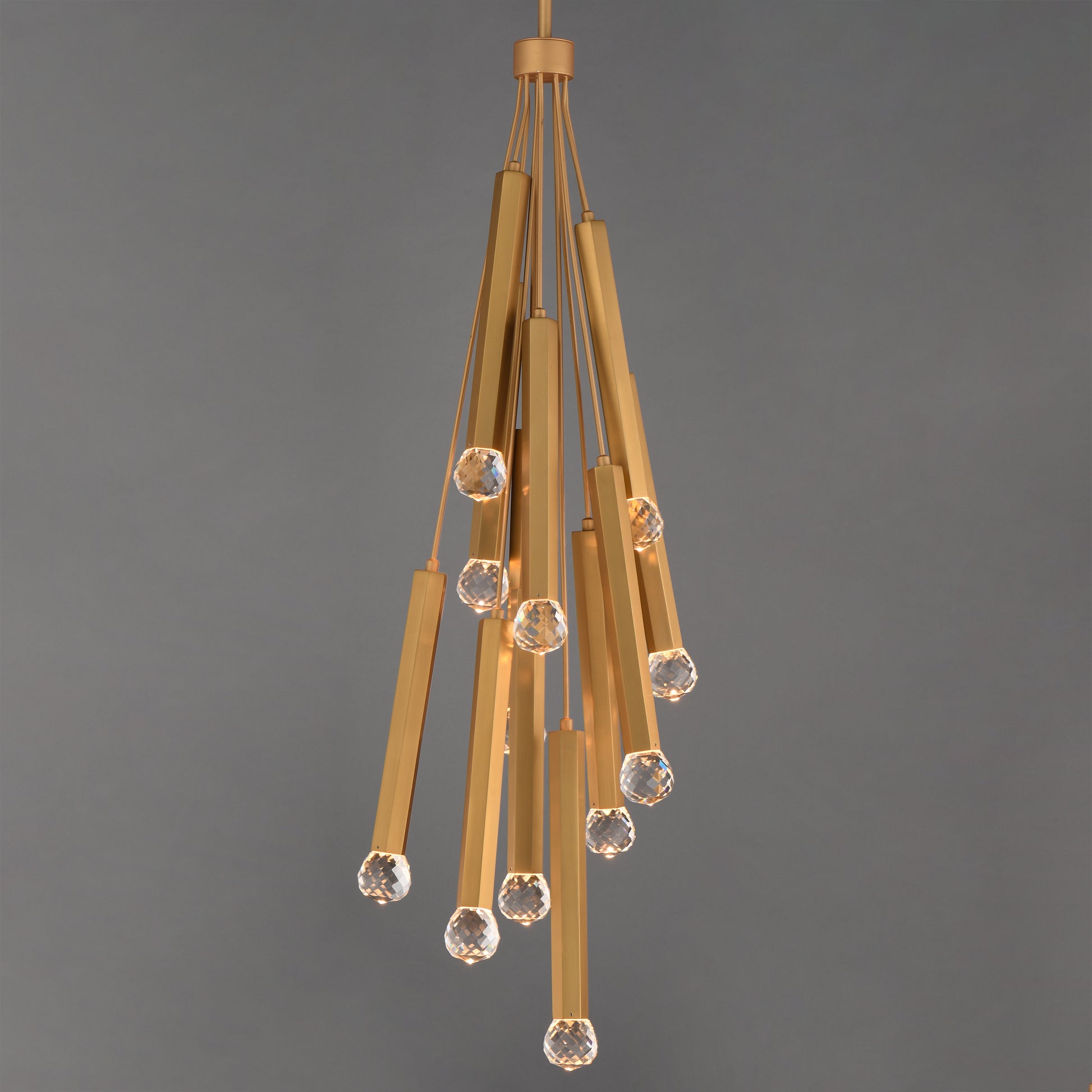 Allumettes 12-Light LED Pendant Gold by ET2