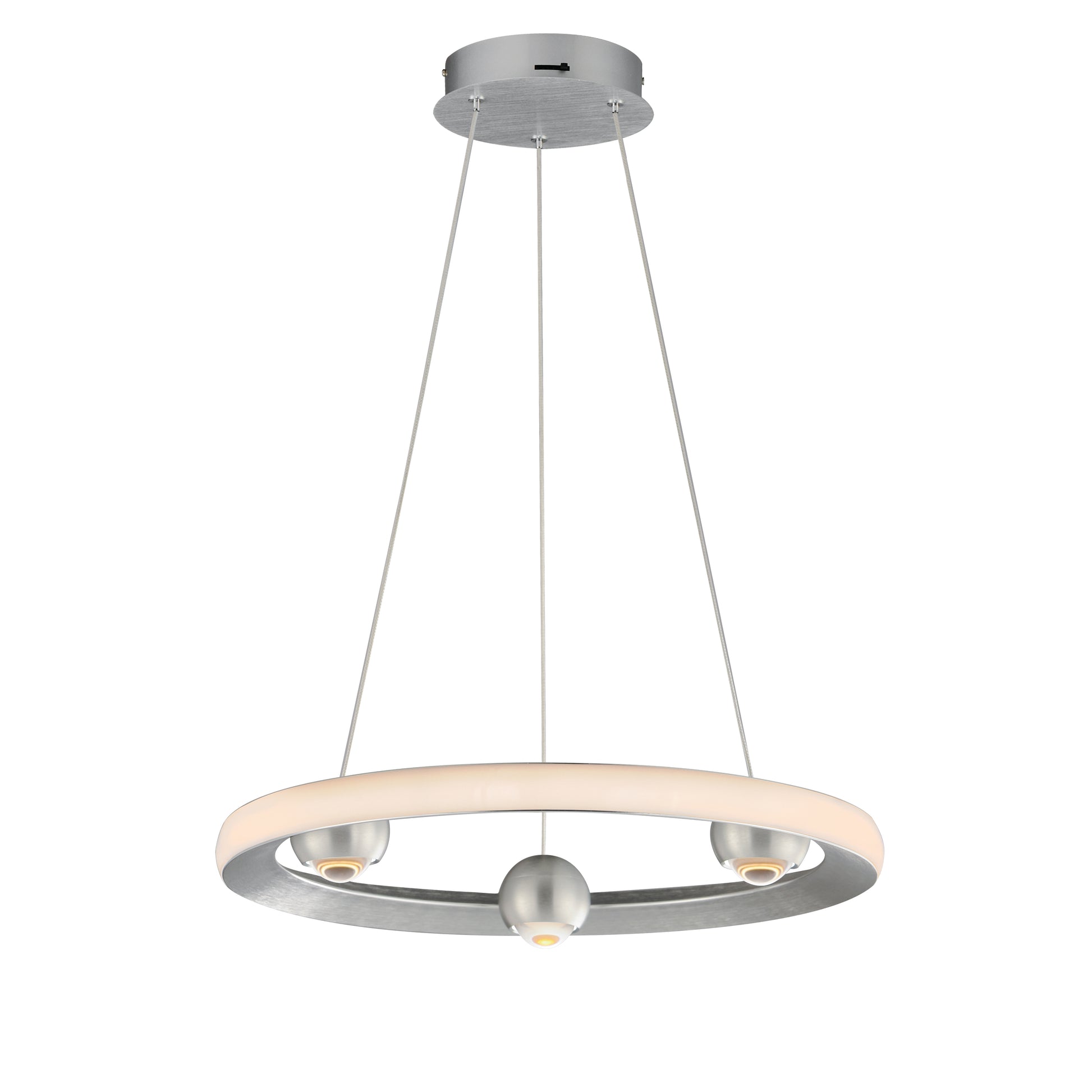 Nodes 18" LED Pendant CCT Select Brushed Aluminum by ET2