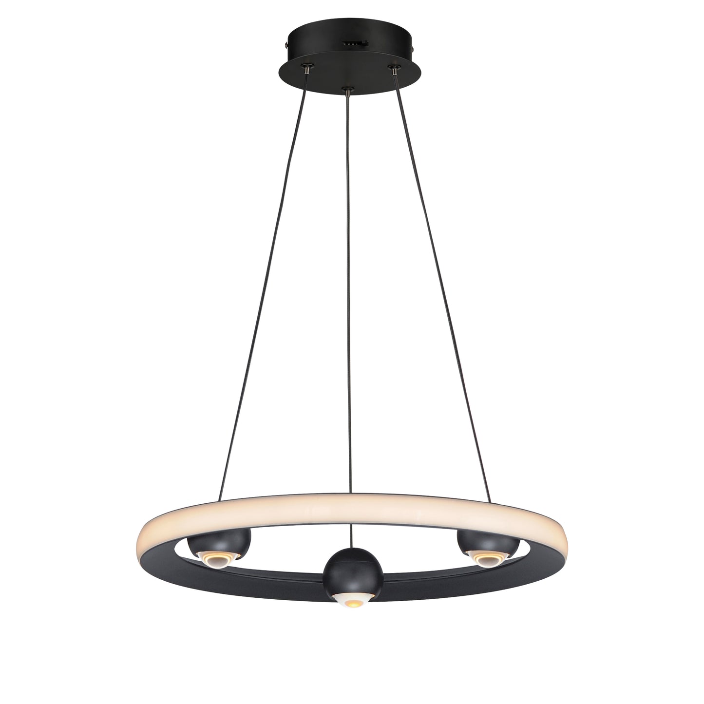Nodes 18" LED Pendant CCT Select Black by ET2
