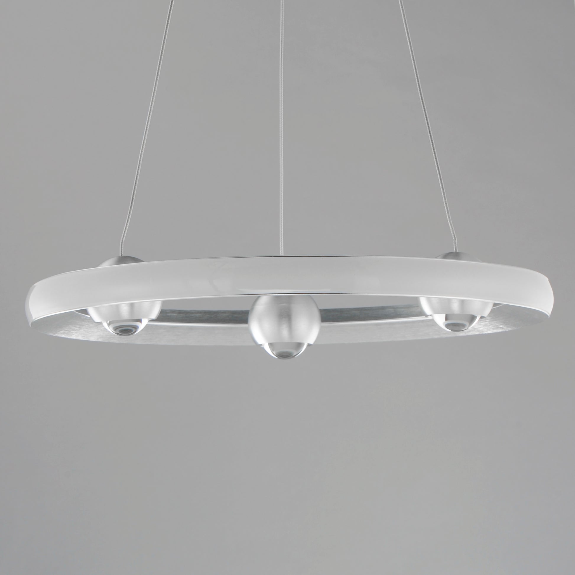 Nodes 18" LED Pendant CCT Select Brushed Aluminum by ET2
