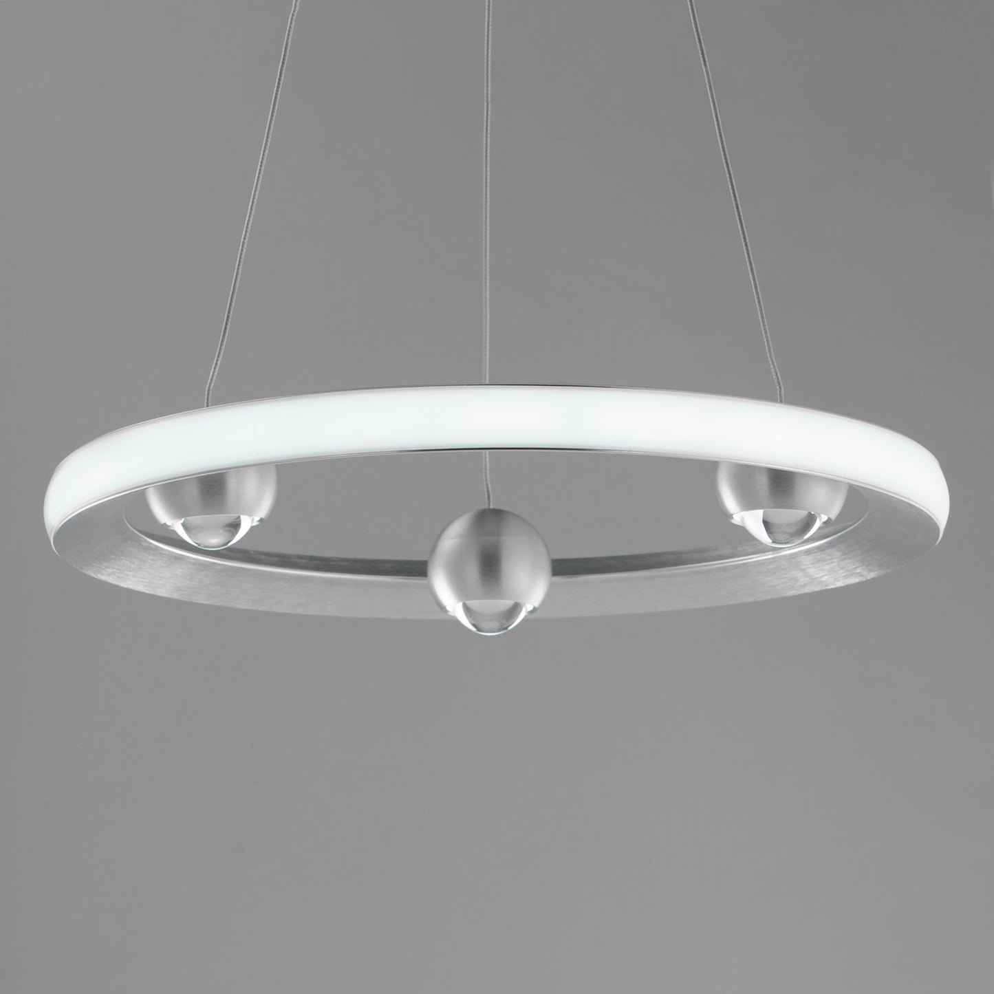 Nodes 18" LED Pendant CCT Select Brushed Aluminum by ET2