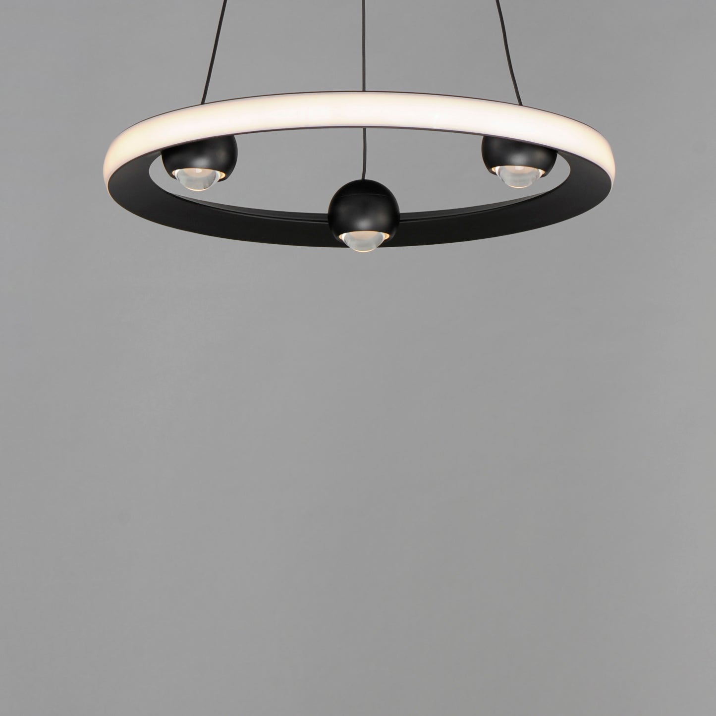 Nodes 18" LED Pendant CCT Select Black by ET2