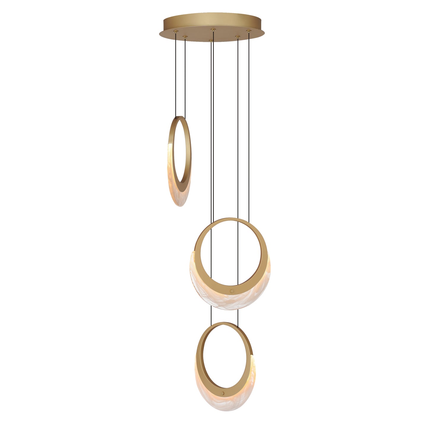 Lyra 3-Light LED Pendant Gold by ET2