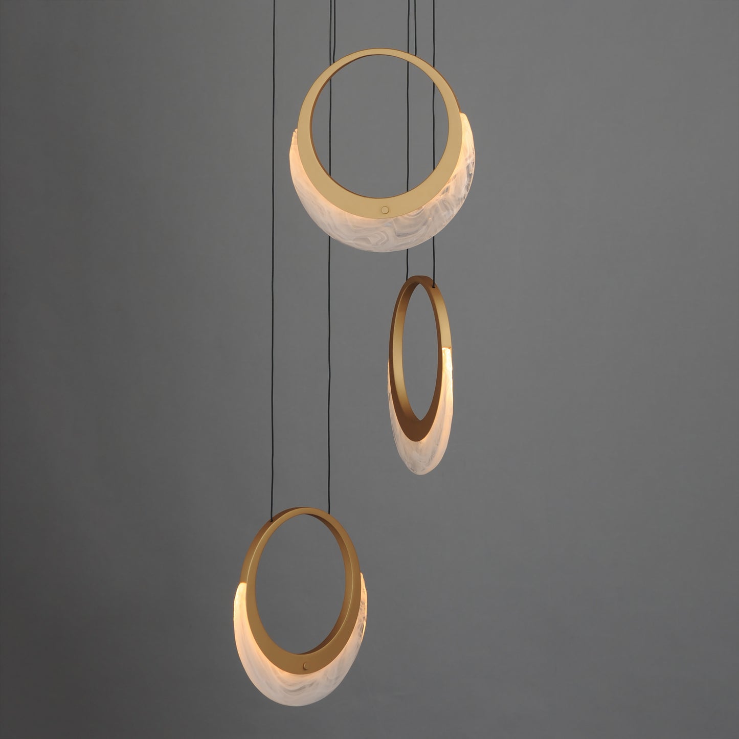 Lyra 3-Light LED Pendant Gold by ET2