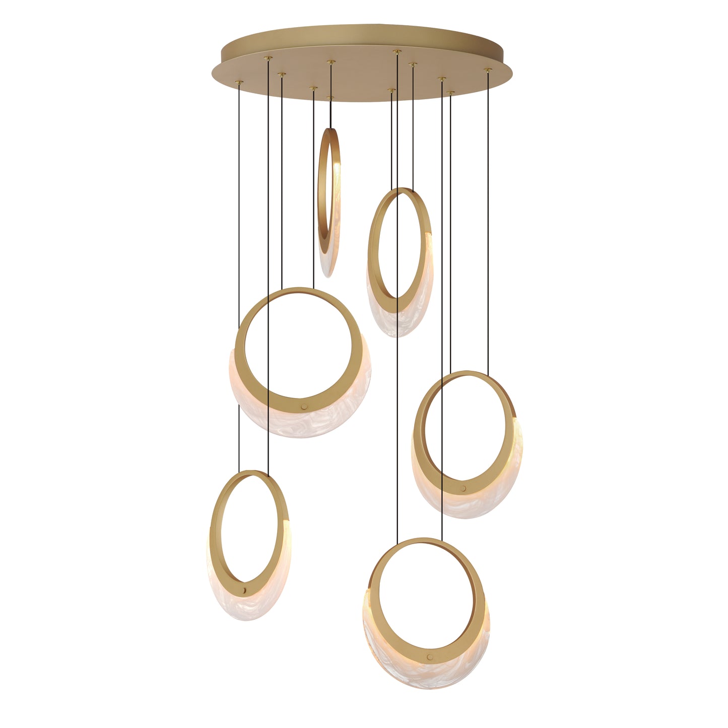 Lyra 6-Light LED Pendant Gold by ET2