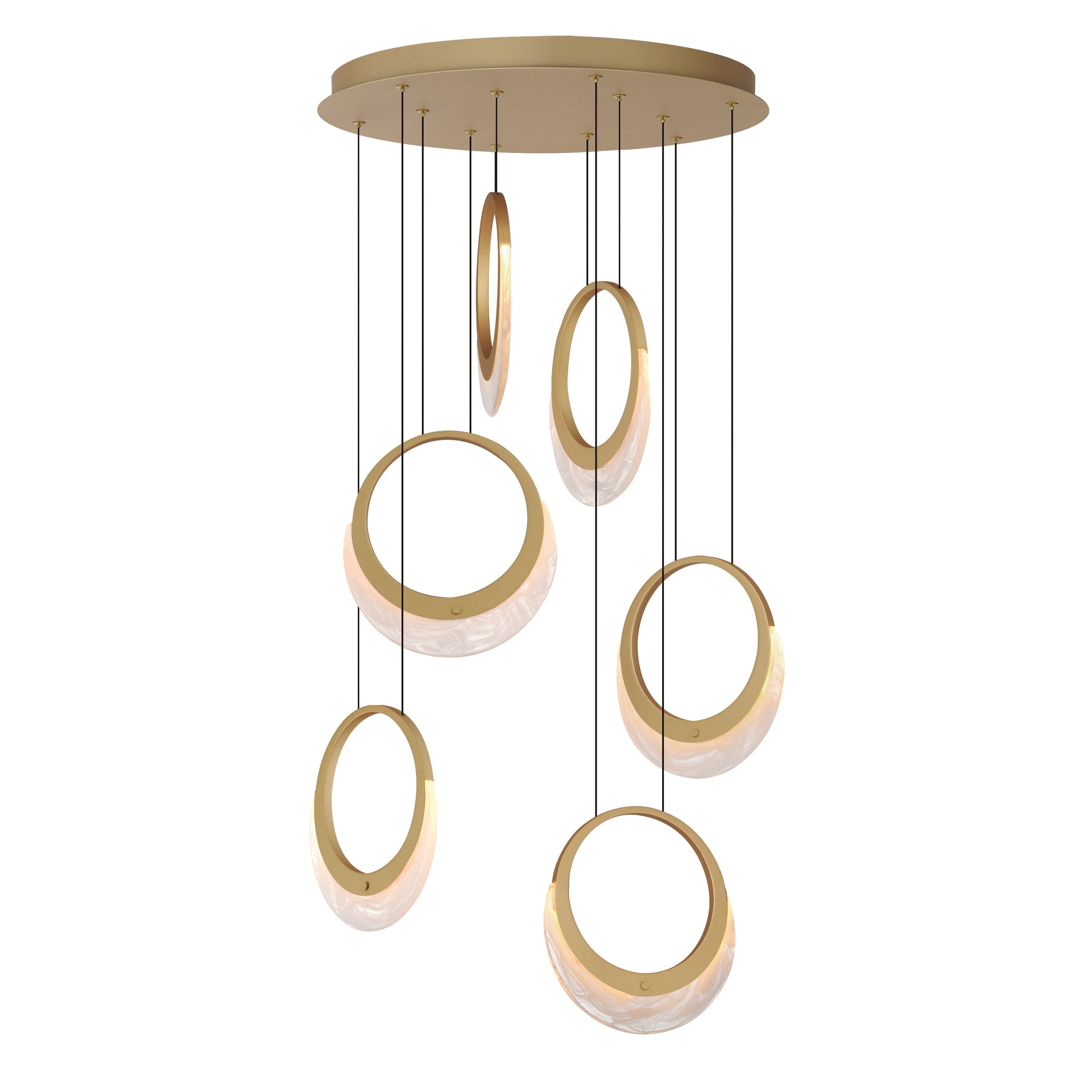 Lyra 6-Light LED Pendant Gold by ET2