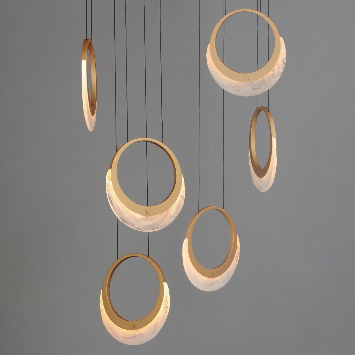 Lyra 6-Light LED Pendant Gold by ET2