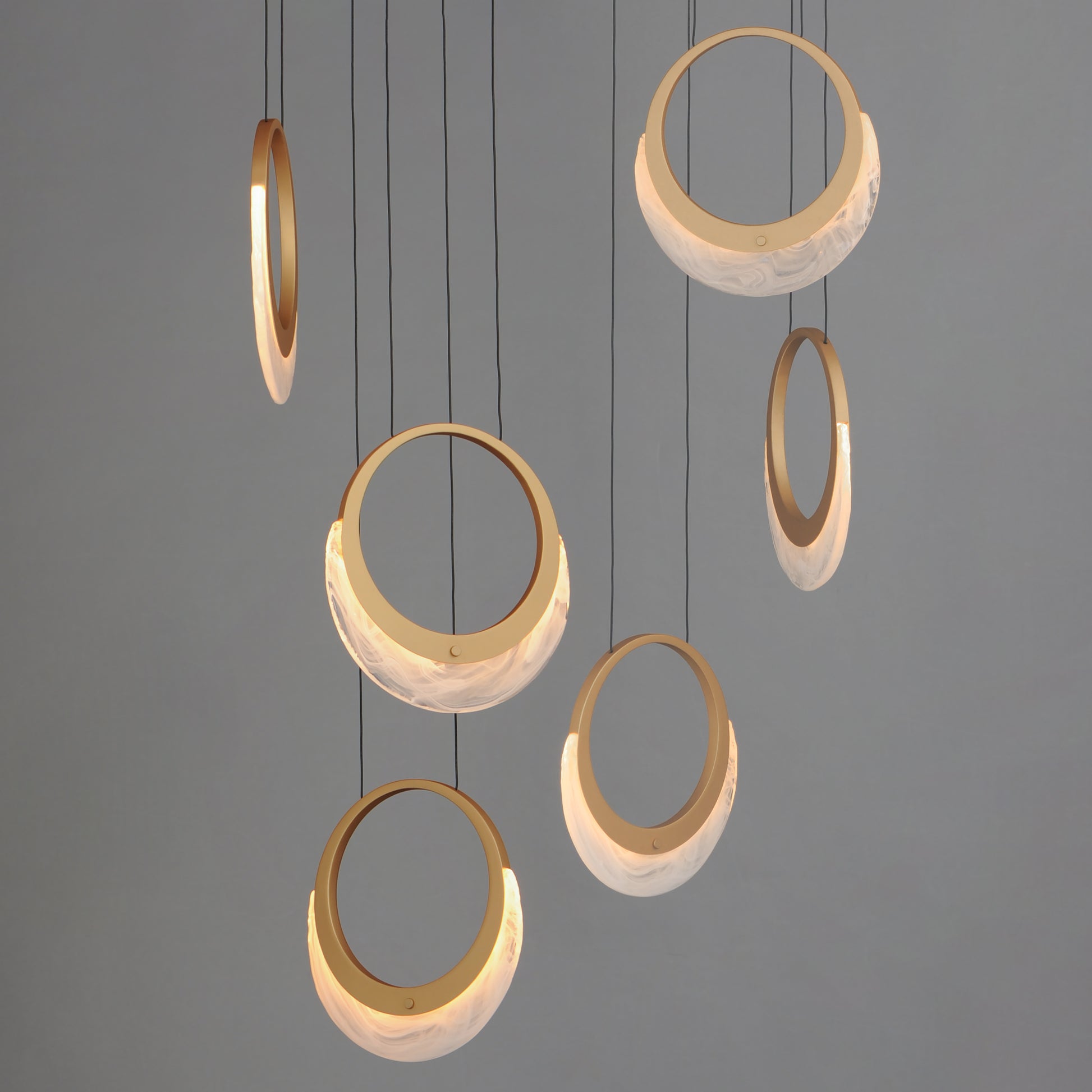 Lyra 6-Light LED Pendant Gold by ET2