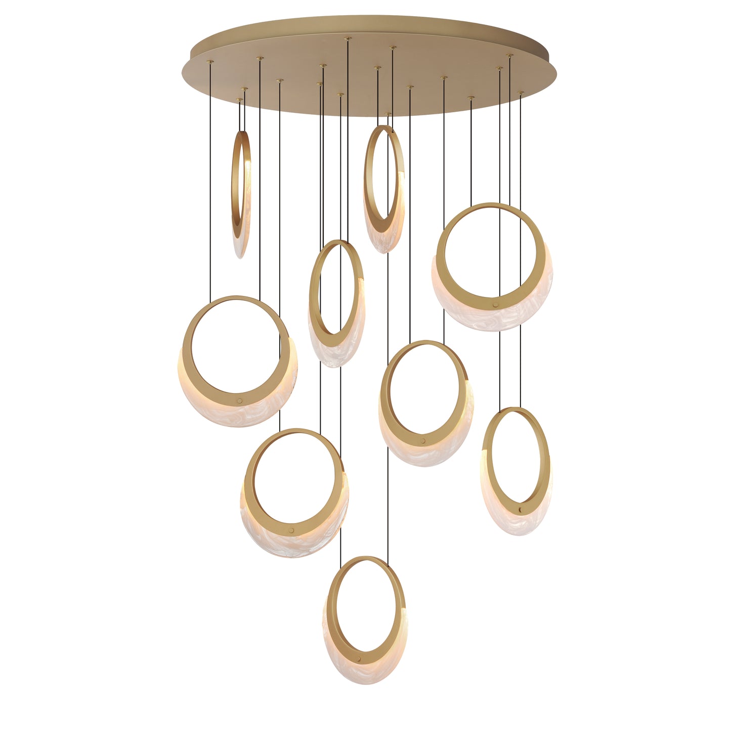 Lyra 9-Light LED Pendant Gold by ET2