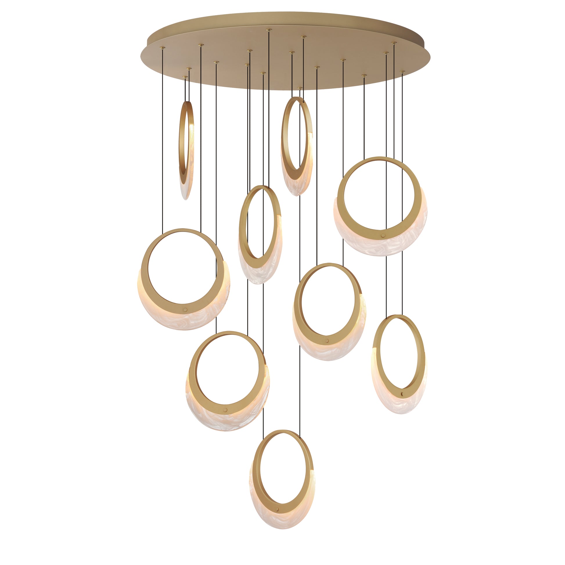 Lyra 9-Light LED Pendant Gold by ET2