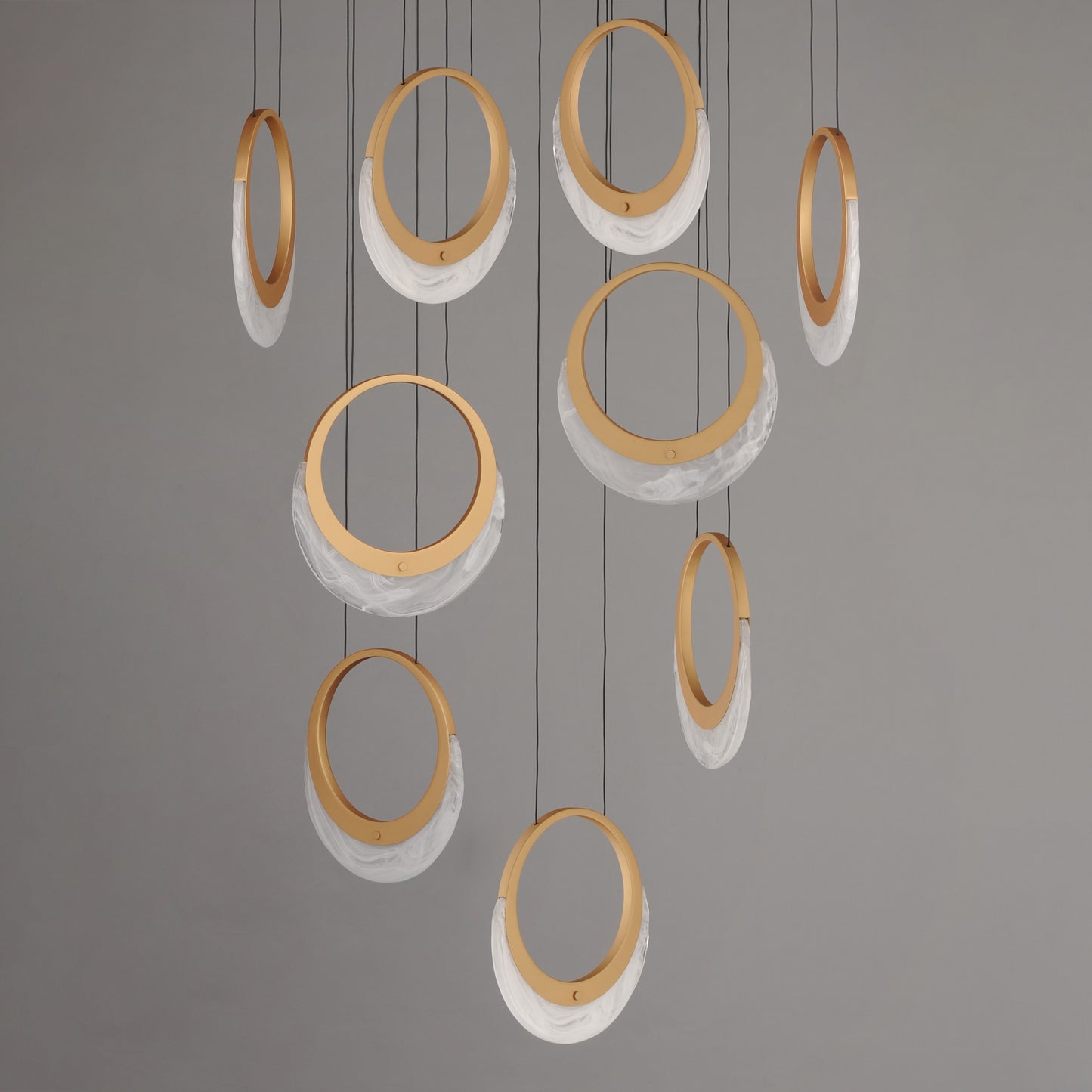Lyra 9-Light LED Pendant Gold by ET2