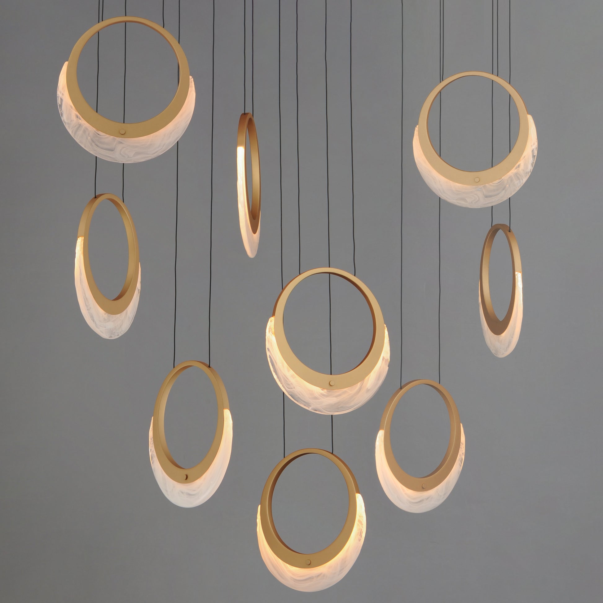 Lyra 9-Light LED Pendant Gold by ET2