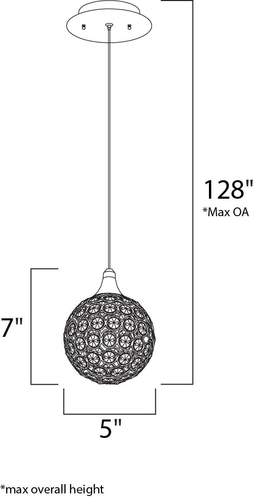Brilliant Pendant Polished Chrome by ET2