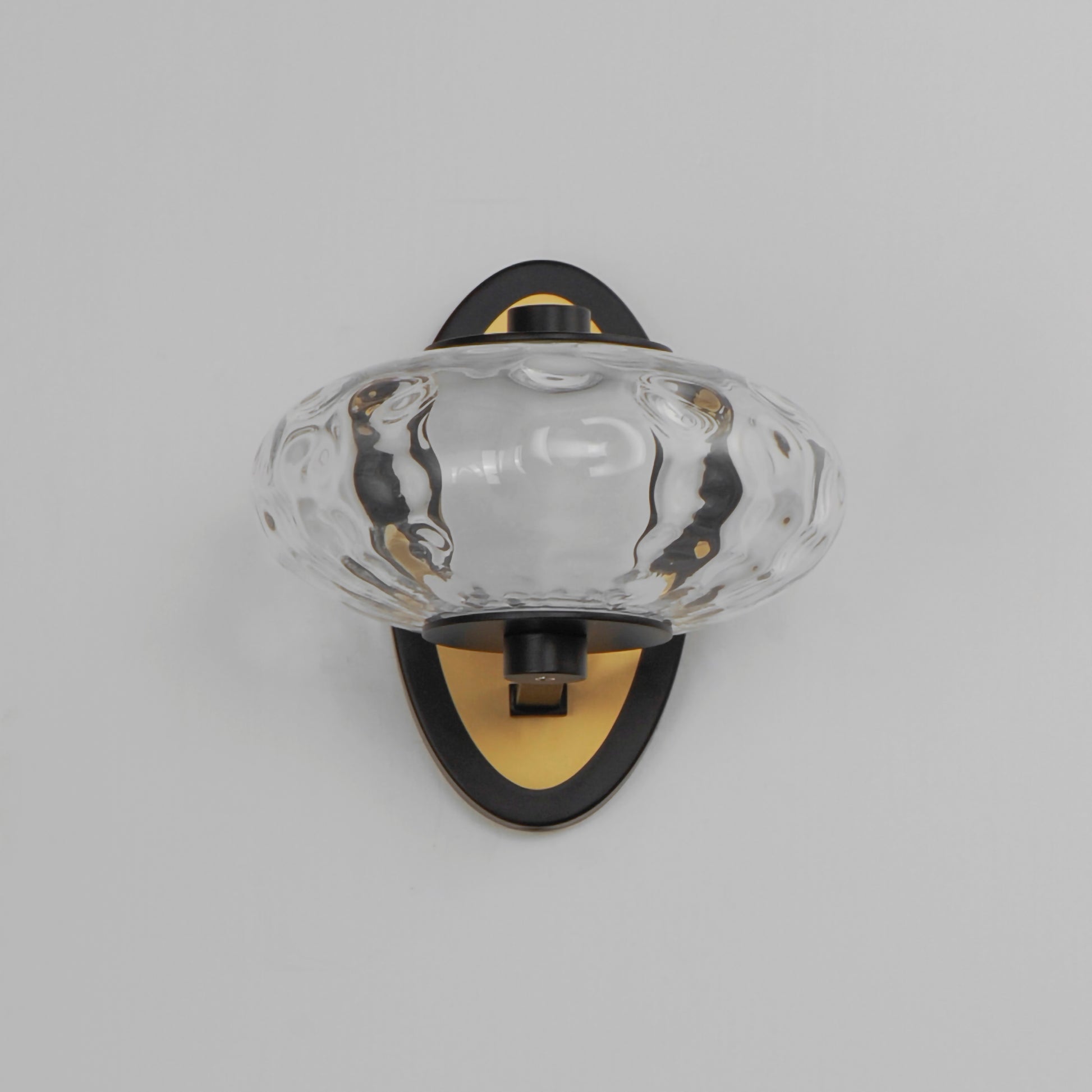 Amulet LED Wall Sconce Black/Natural Aged Brass by ET2