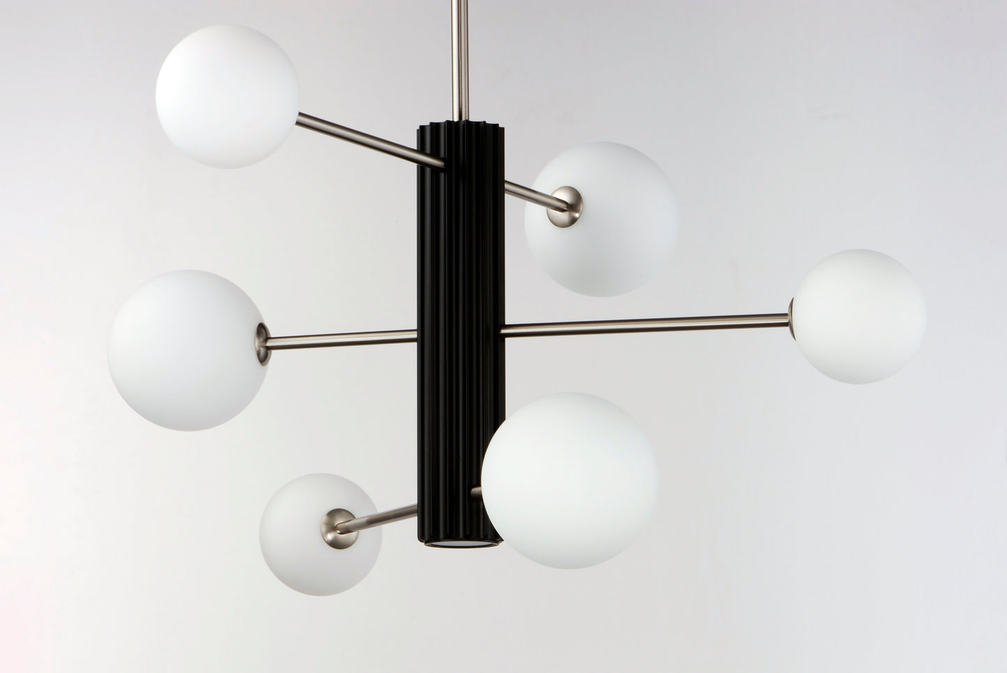 Cog 7-Light LED Chandelier Black/Satin Nickel by ET2