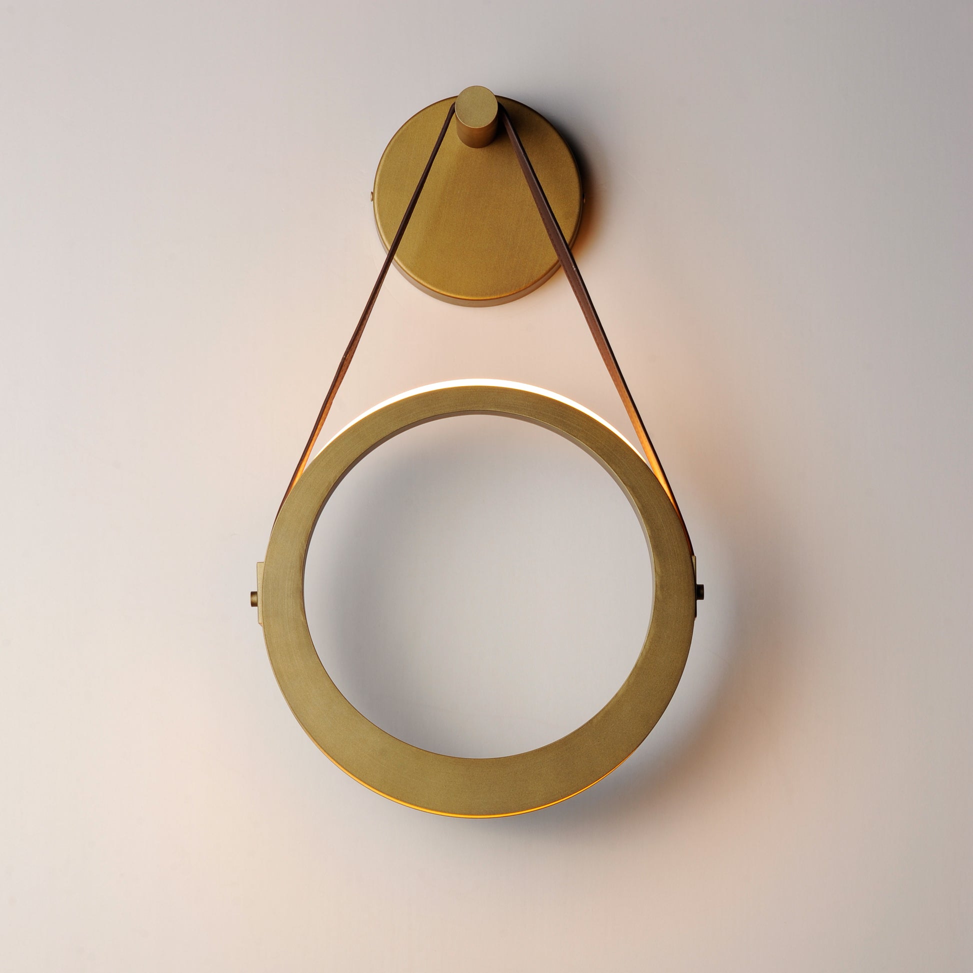 Tether LED Wall Sconce Natural Aged Brass by ET2