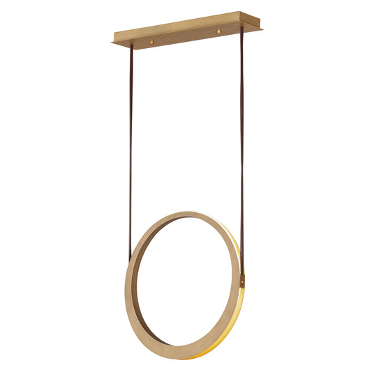 Tether LED Pendant Natural Aged Brass by ET2