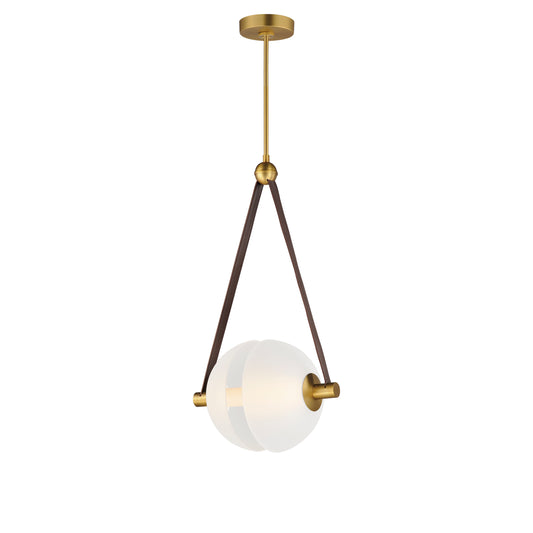 Dispatch 17" LED Pendant Natural Aged Brass by ET2