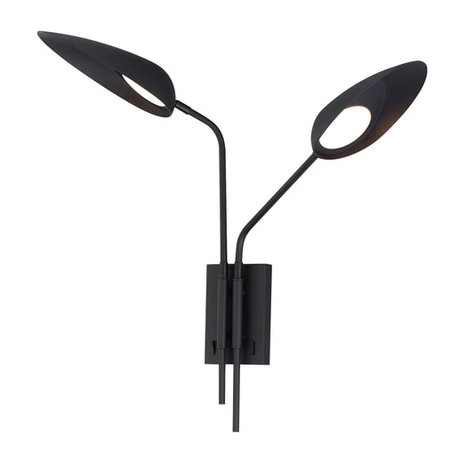 Marsh 2-Light LED Wall Sconce Black by ET2