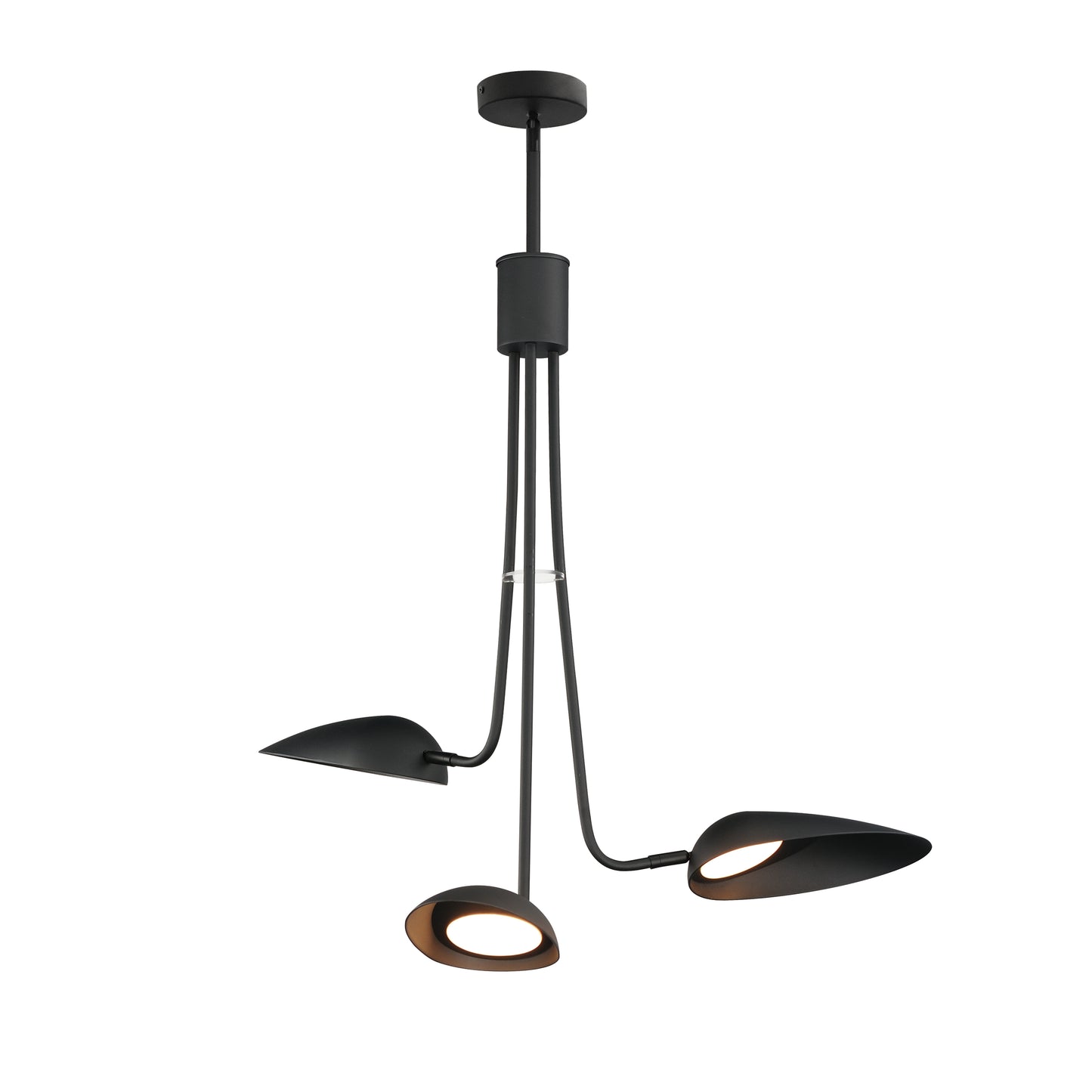 Marsh 3-Light LED Pendant Black by ET2