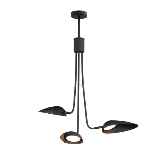Marsh 3-Light LED Pendant Black by ET2