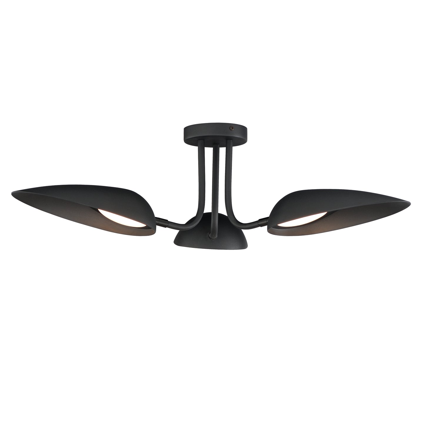 Marsh 3-Light LED Semi-Flush Mount Black by ET2