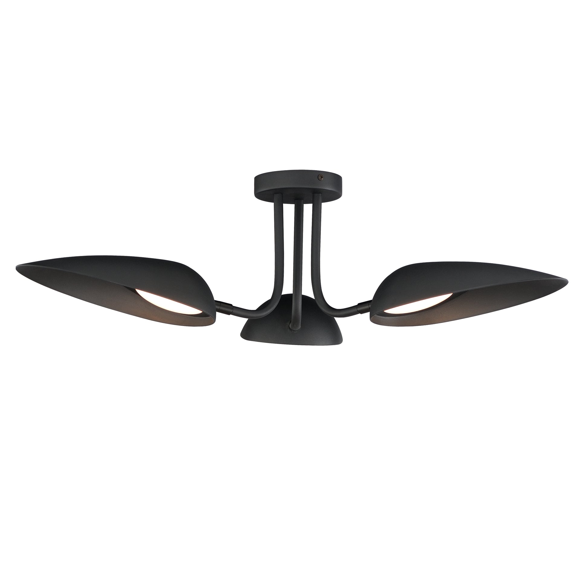 Marsh 3-Light LED Semi-Flush Mount Black by ET2