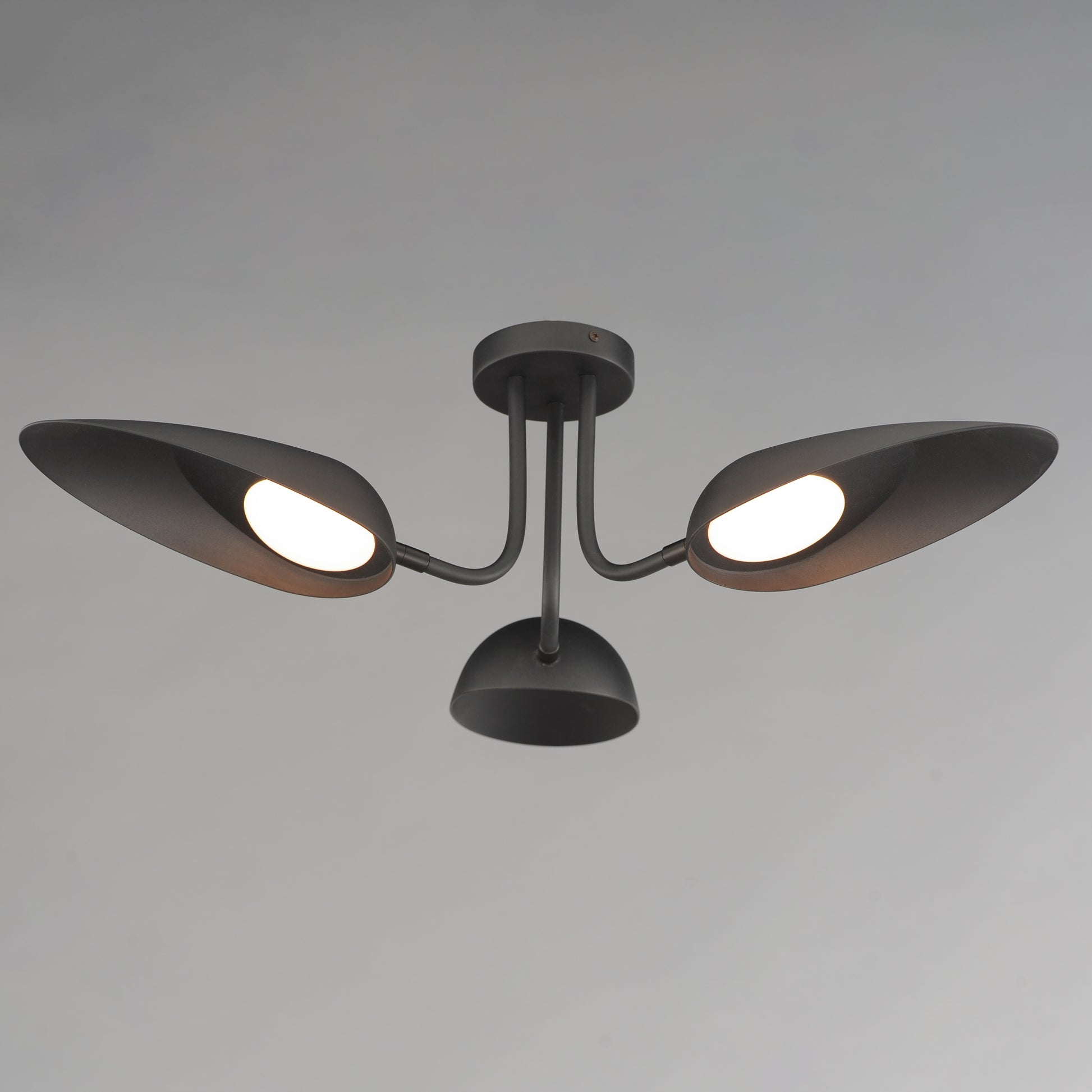 Marsh 3-Light LED Semi-Flush Mount Black by ET2