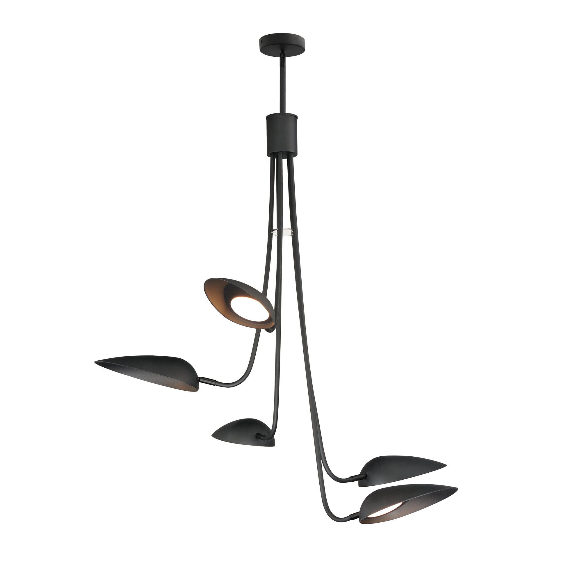 Marsh 5-Light LED Pendant Black by ET2