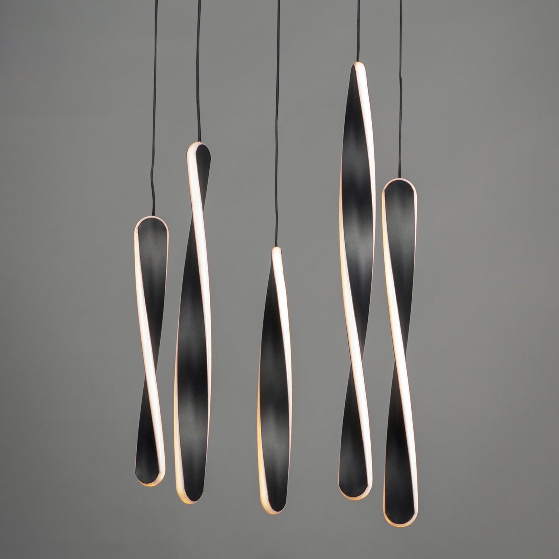 Pirouette 5-Light LED Pendant Black by ET2