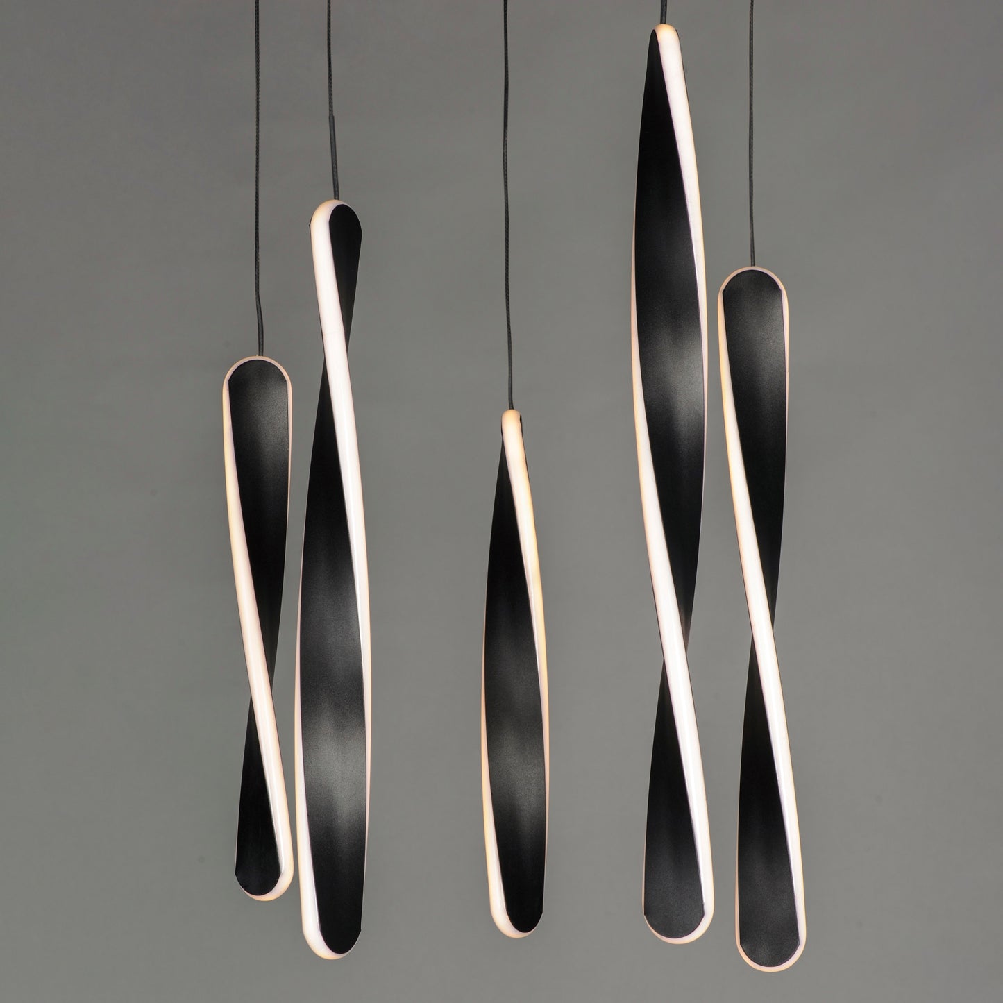 Pirouette 5-Light LED Pendant Black by ET2