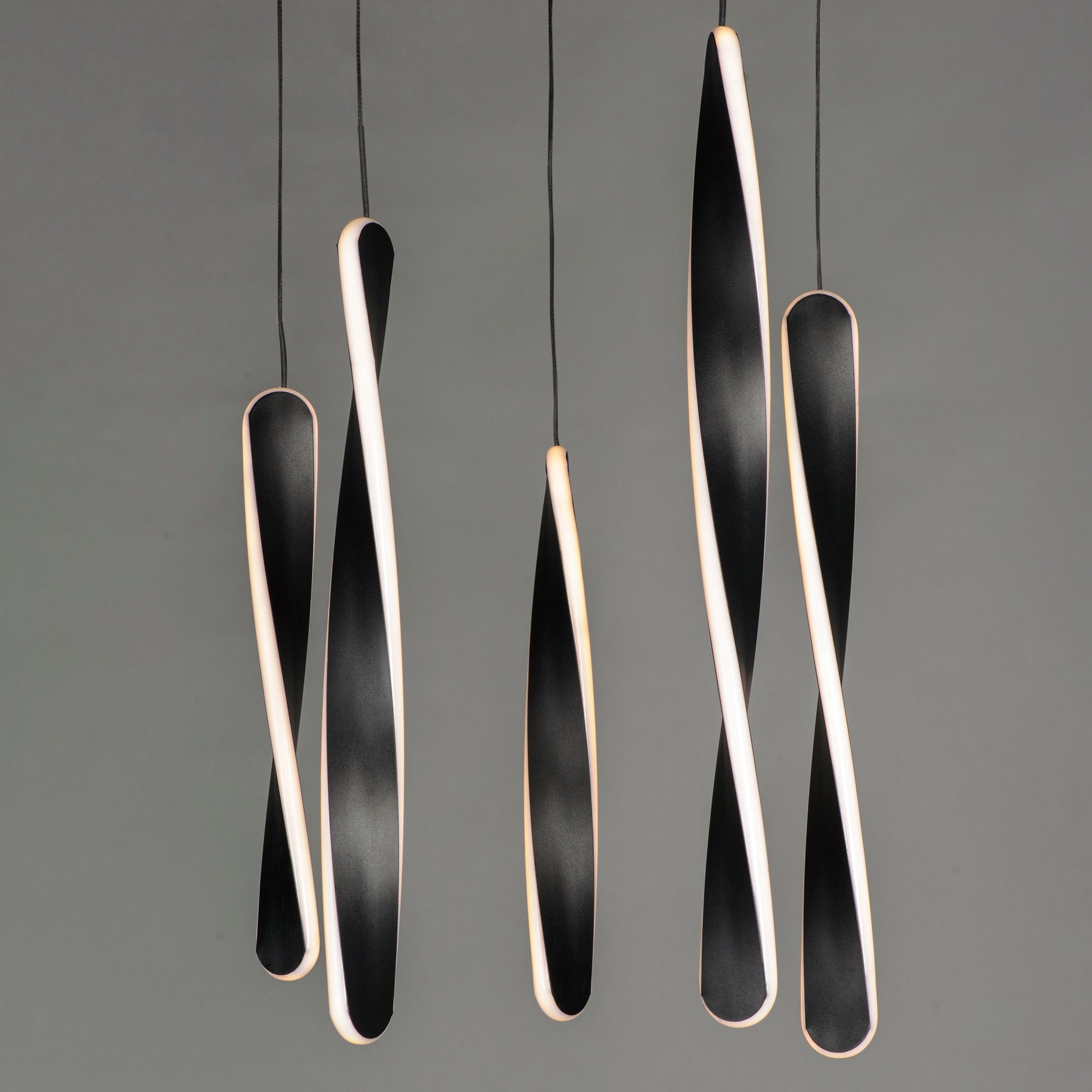 Pirouette 5-Light LED Pendant Black by ET2