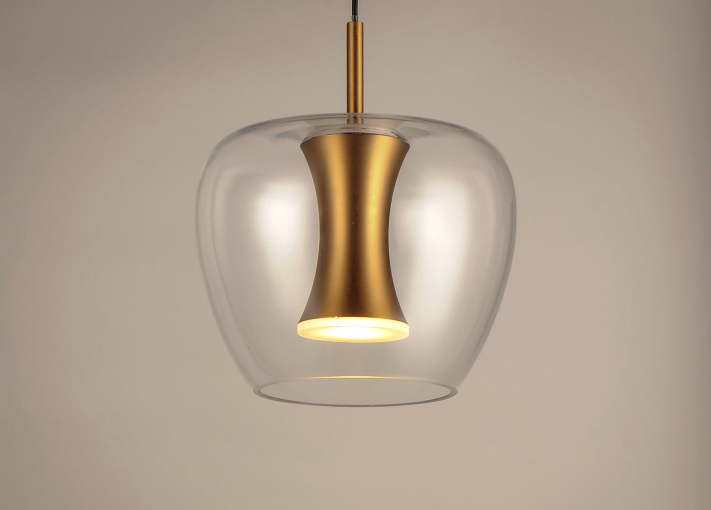 Newton LED Pendant Black/Gold by ET2