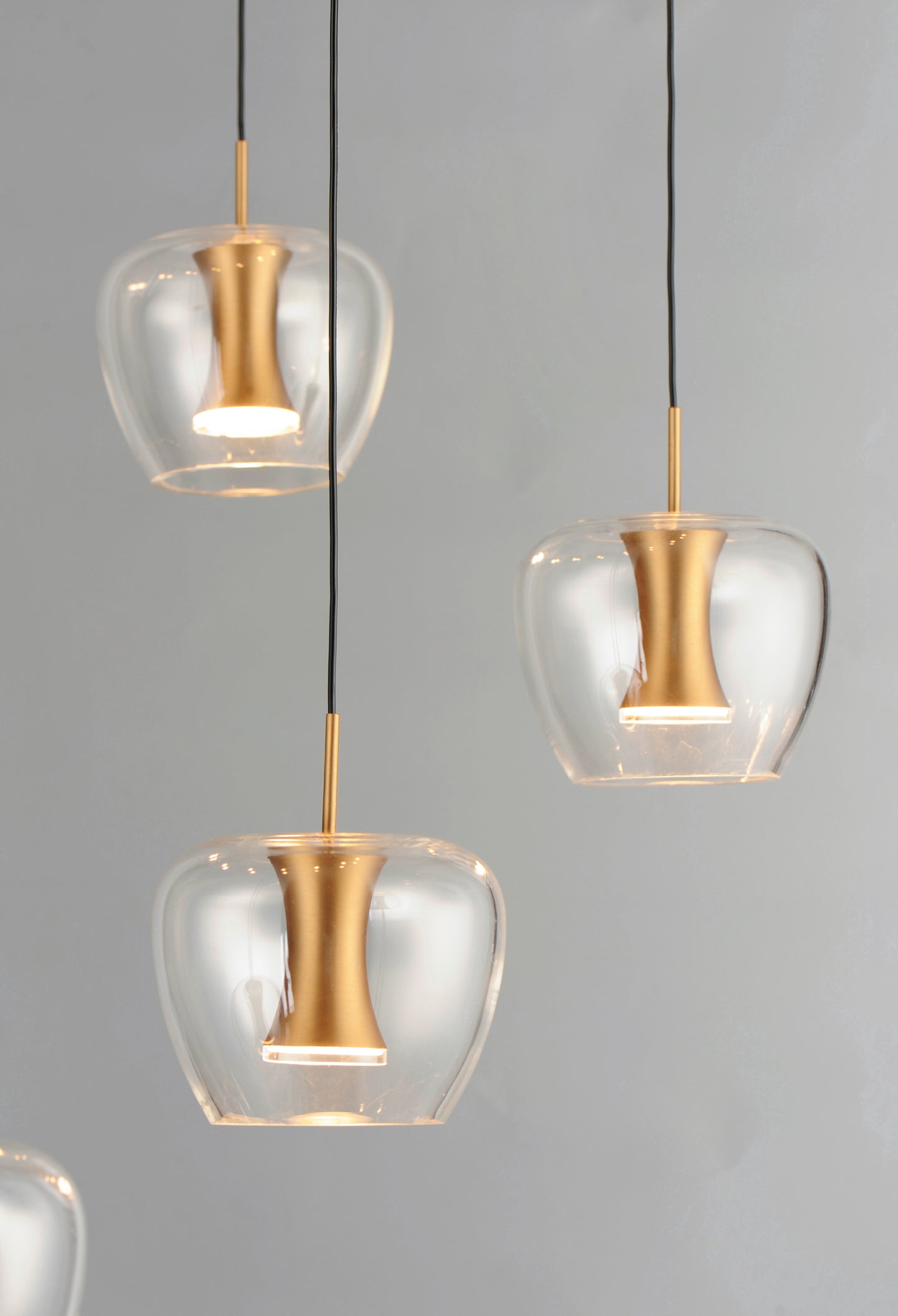 Newton 25-Light LED Pendant Black/Gold by ET2