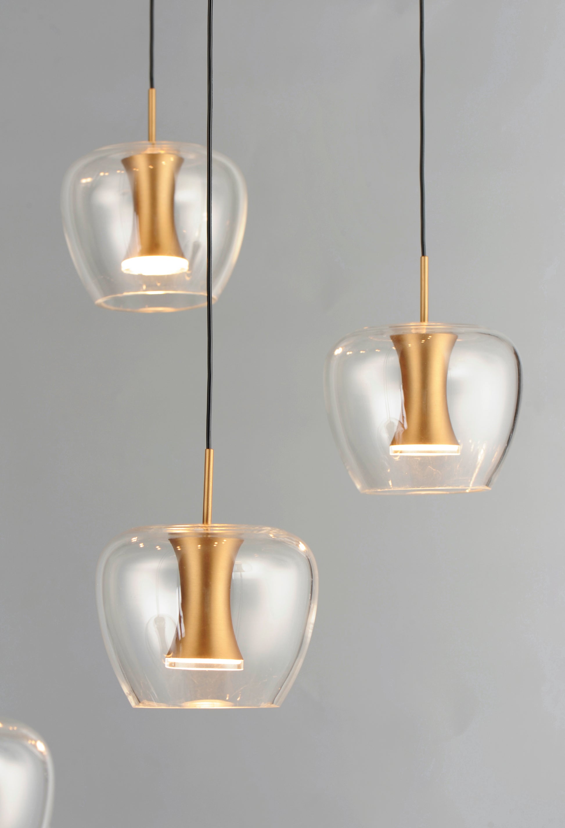 Newton 25-Light LED Pendant Black/Gold by ET2
