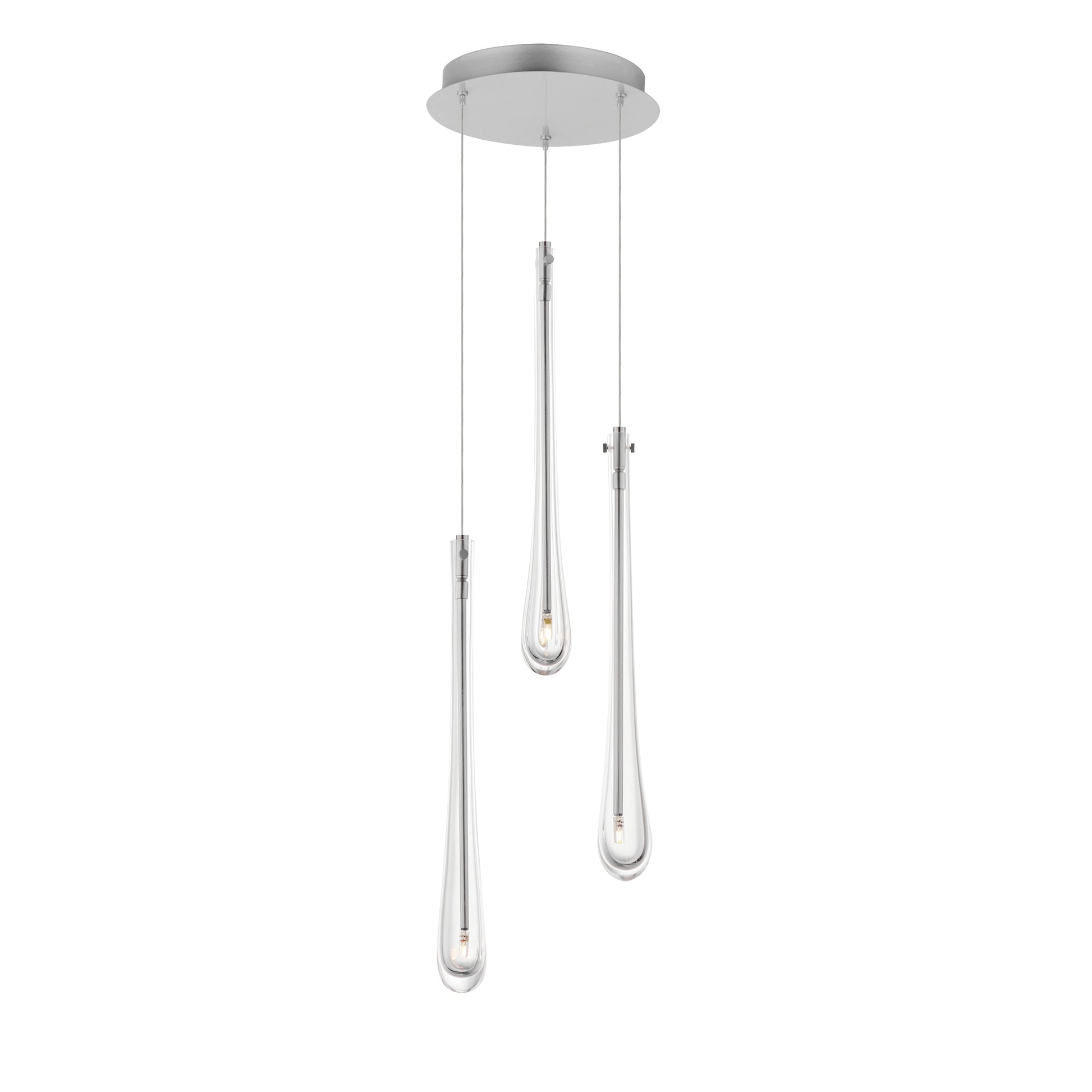 Stillo 3-Light LED Pendant Satin Nickel by ET2