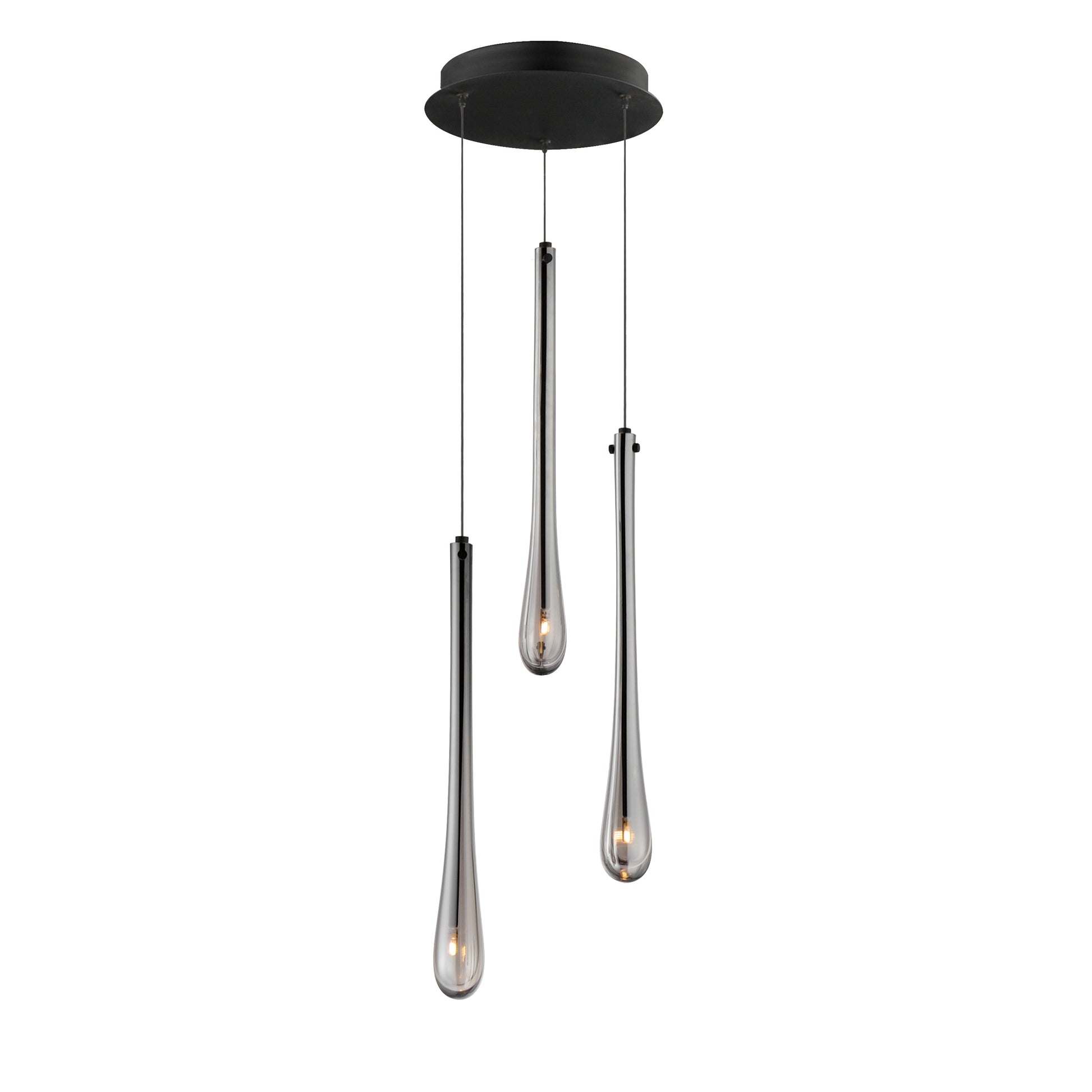 Stillo 3-Light LED Pendant Black by ET2