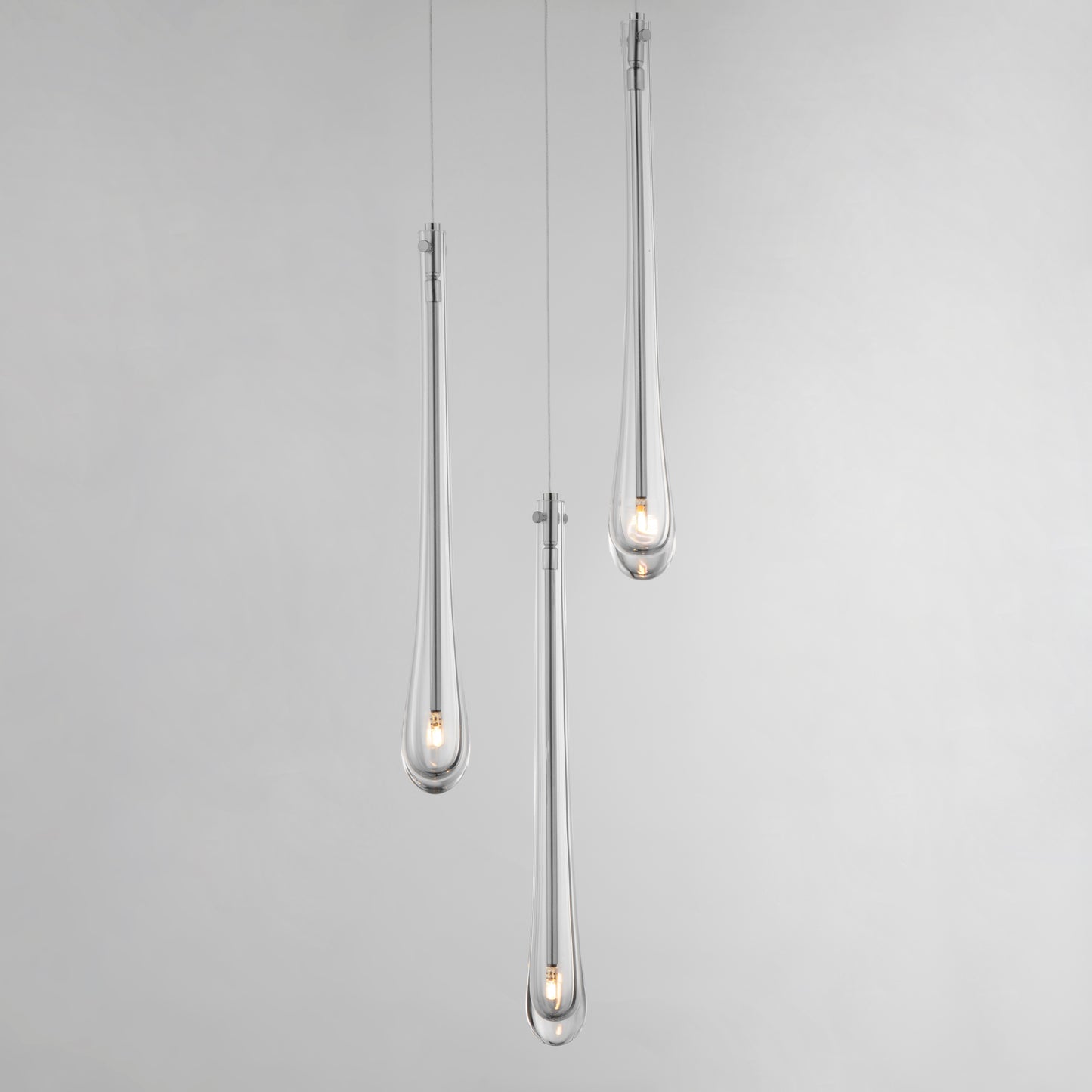 Stillo 3-Light LED Pendant Satin Nickel by ET2