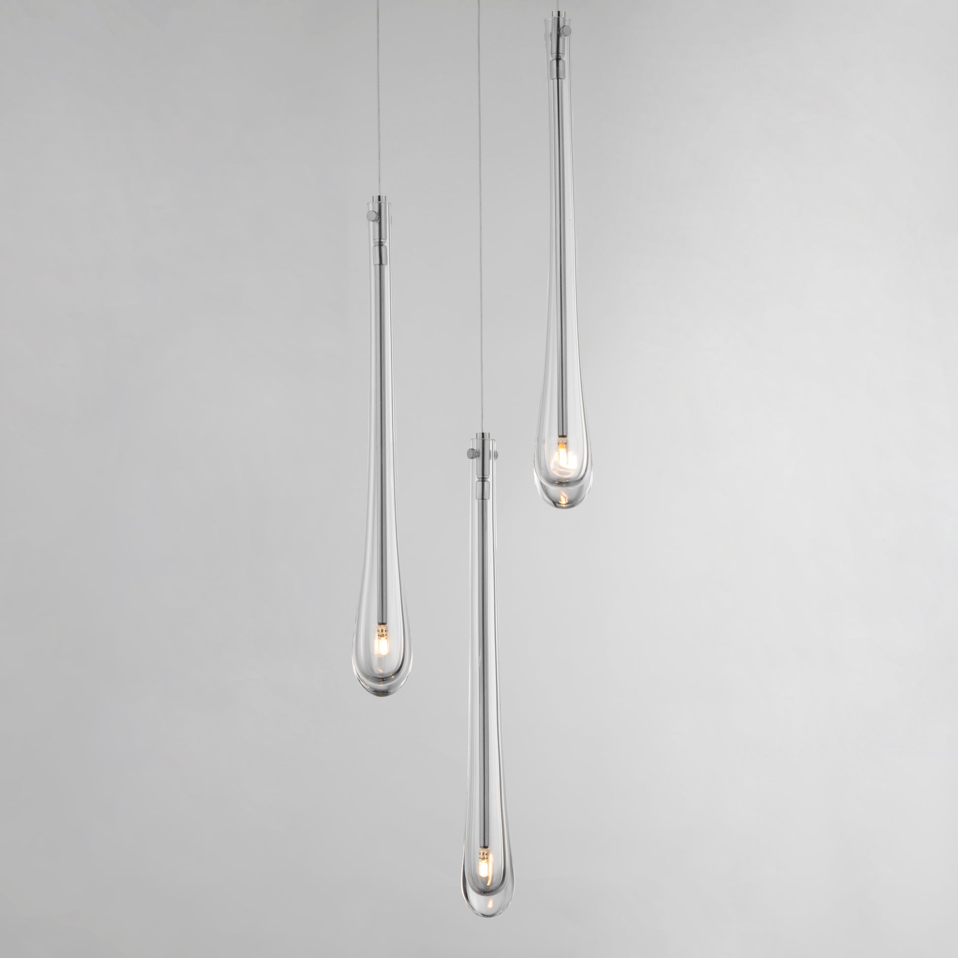 Stillo 3-Light LED Pendant Satin Nickel by ET2