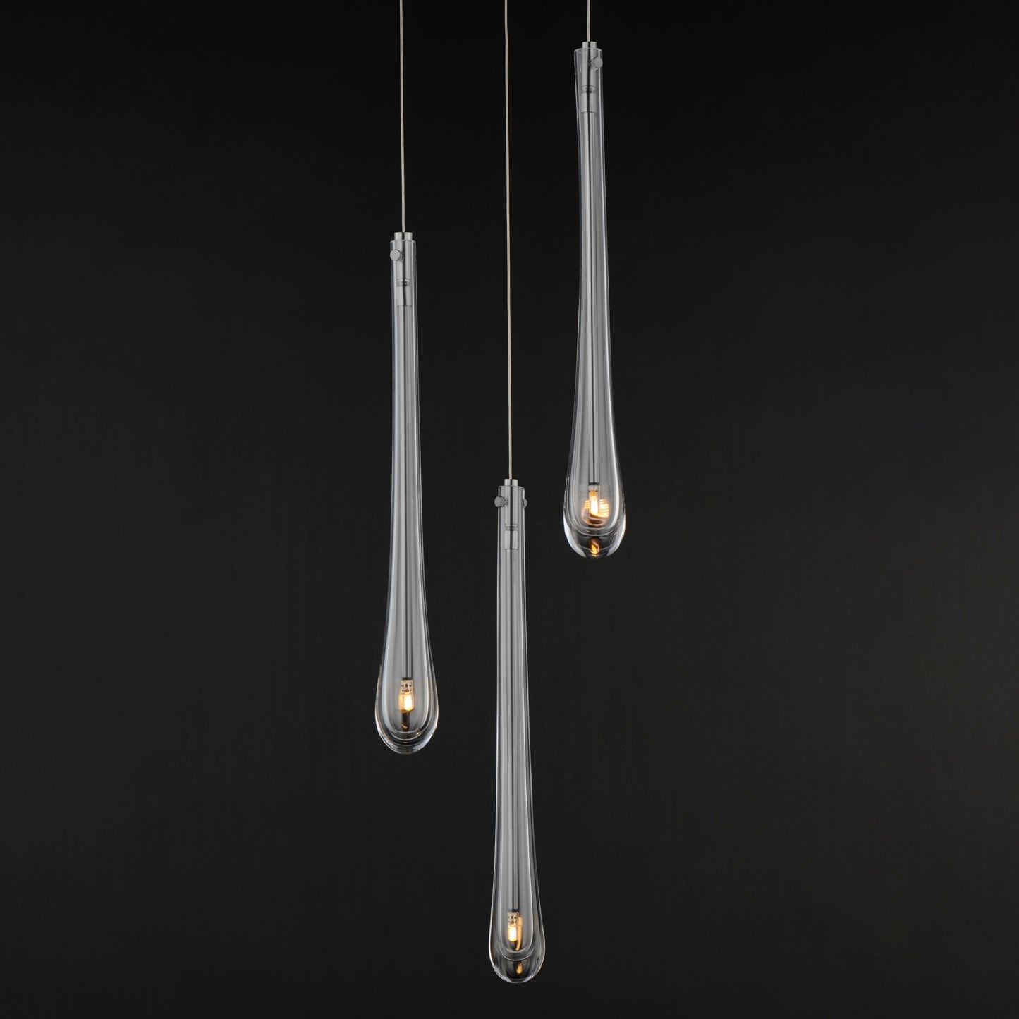 Stillo 3-Light LED Pendant Satin Nickel by ET2