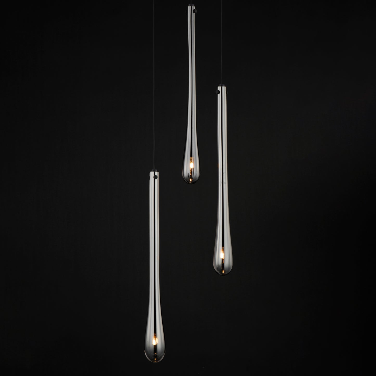 Stillo 3-Light LED Pendant Black by ET2