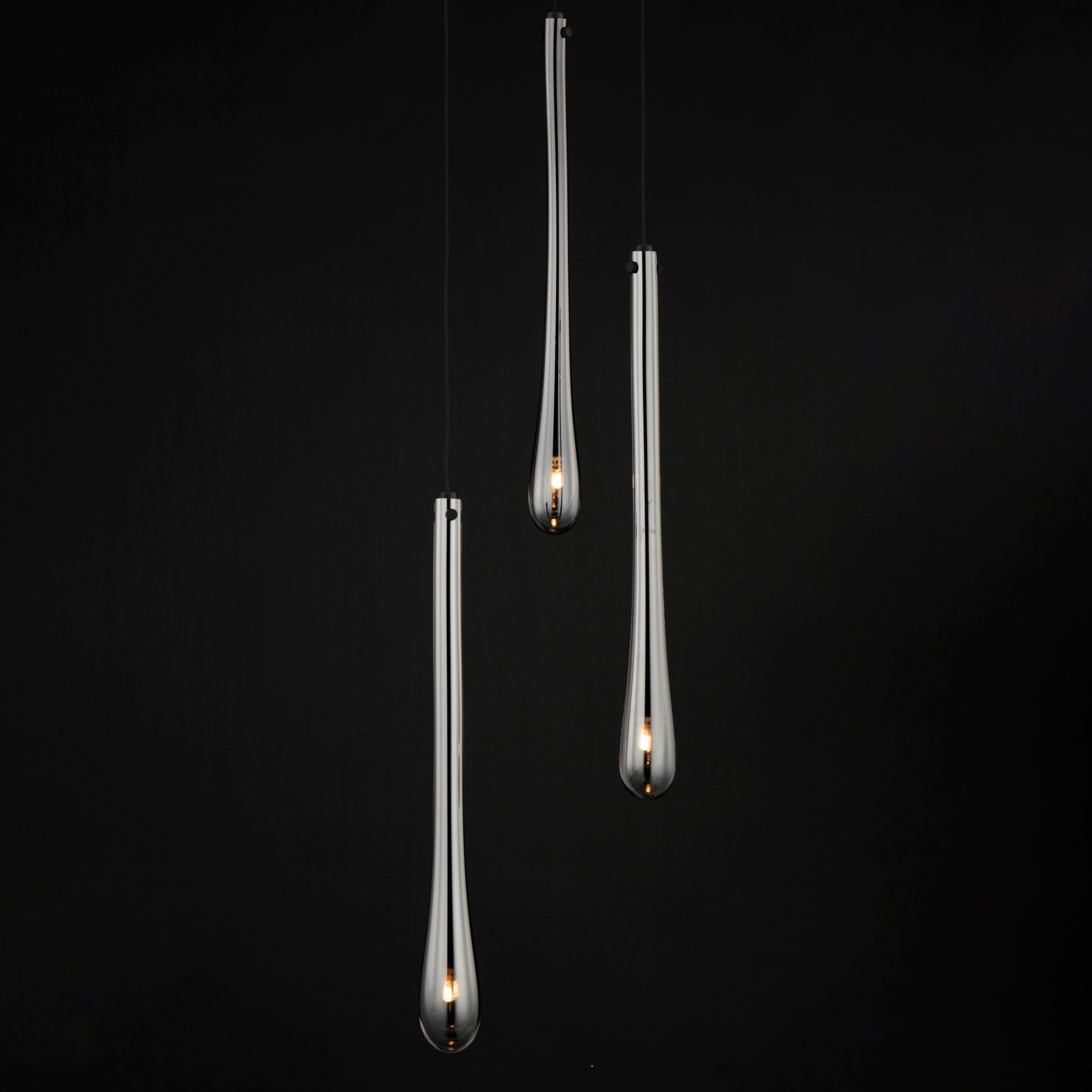 Stillo 3-Light LED Pendant Black by ET2