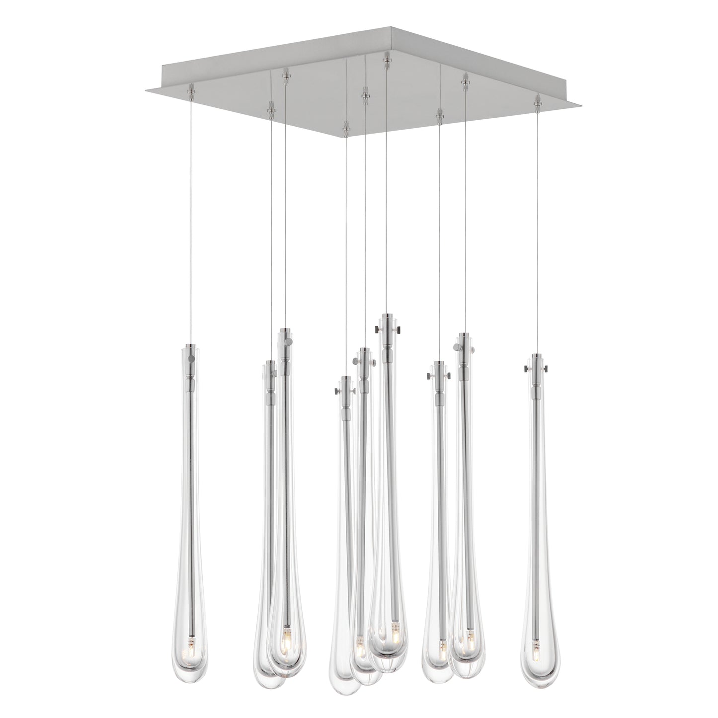 Stillo 9-Light LED Pendant Satin Nickel by ET2