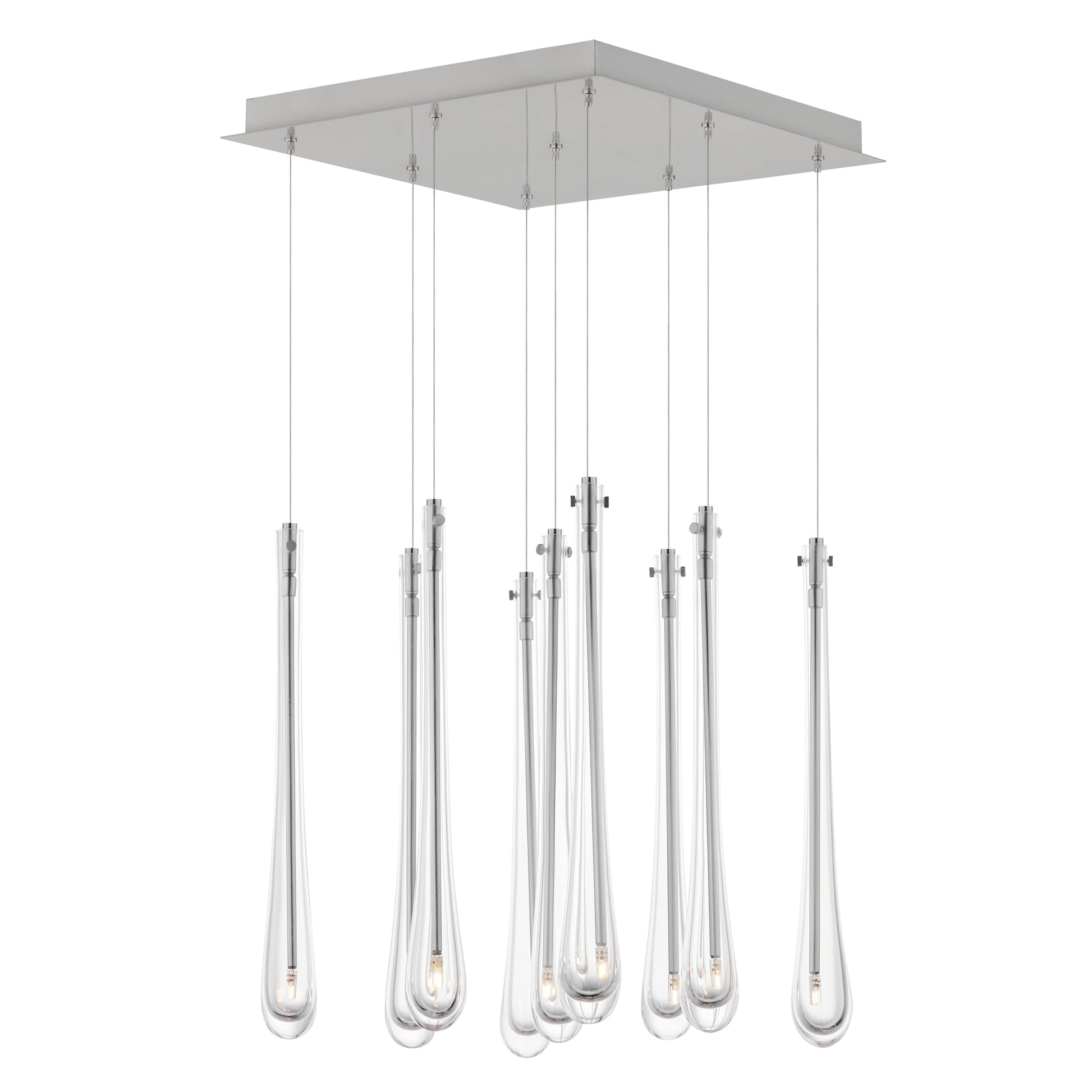 Stillo 9-Light LED Pendant Satin Nickel by ET2