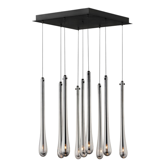 Stillo 9-Light LED Pendant Black by ET2