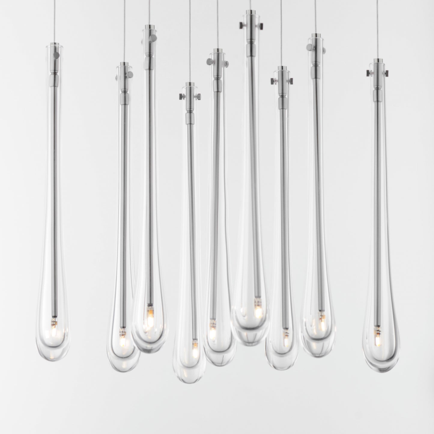 Stillo 9-Light LED Pendant Satin Nickel by ET2