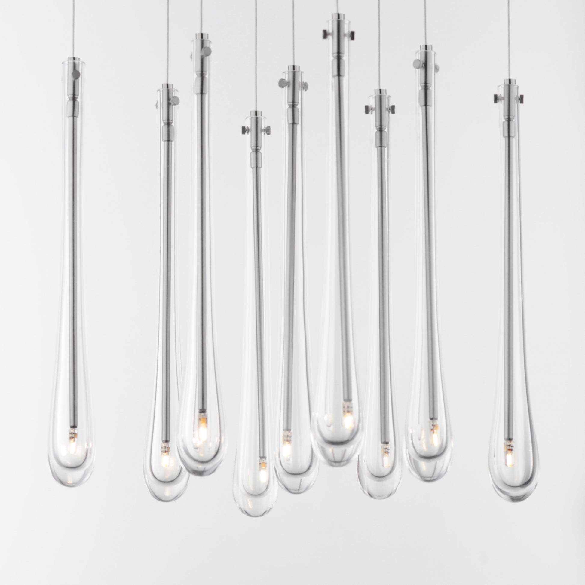 Stillo 9-Light LED Pendant Satin Nickel by ET2