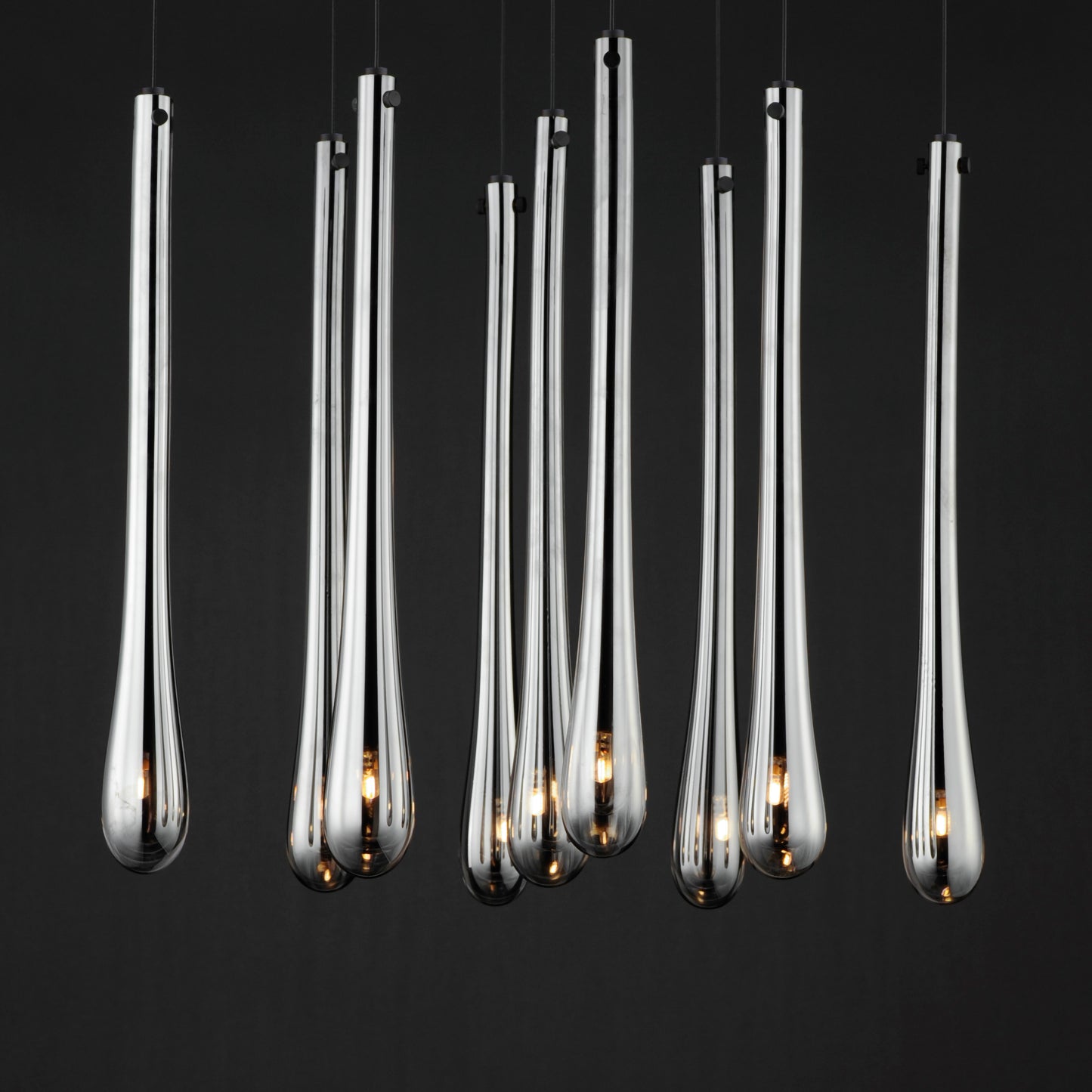 Stillo 9-Light LED Pendant Black by ET2