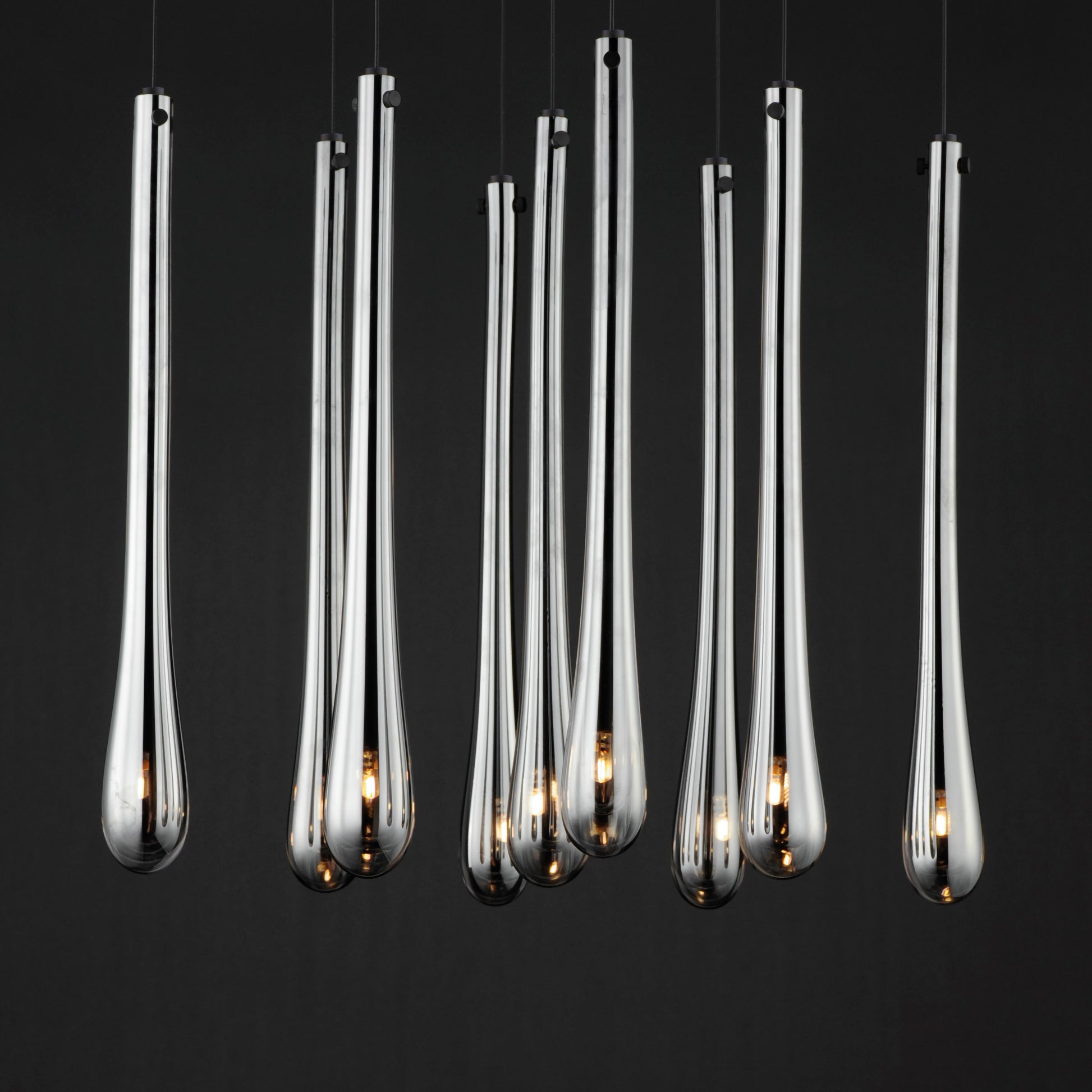 Stillo 9-Light LED Pendant Black by ET2